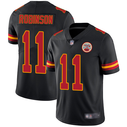 Men Kansas City Chiefs #11 Robinson Demarcus Limited Black Rush Vapor Untouchable Football Nike NFL Jersey